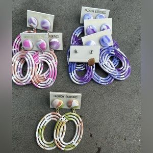 Vintage 70s earrings (new, vintage stock) GREEN